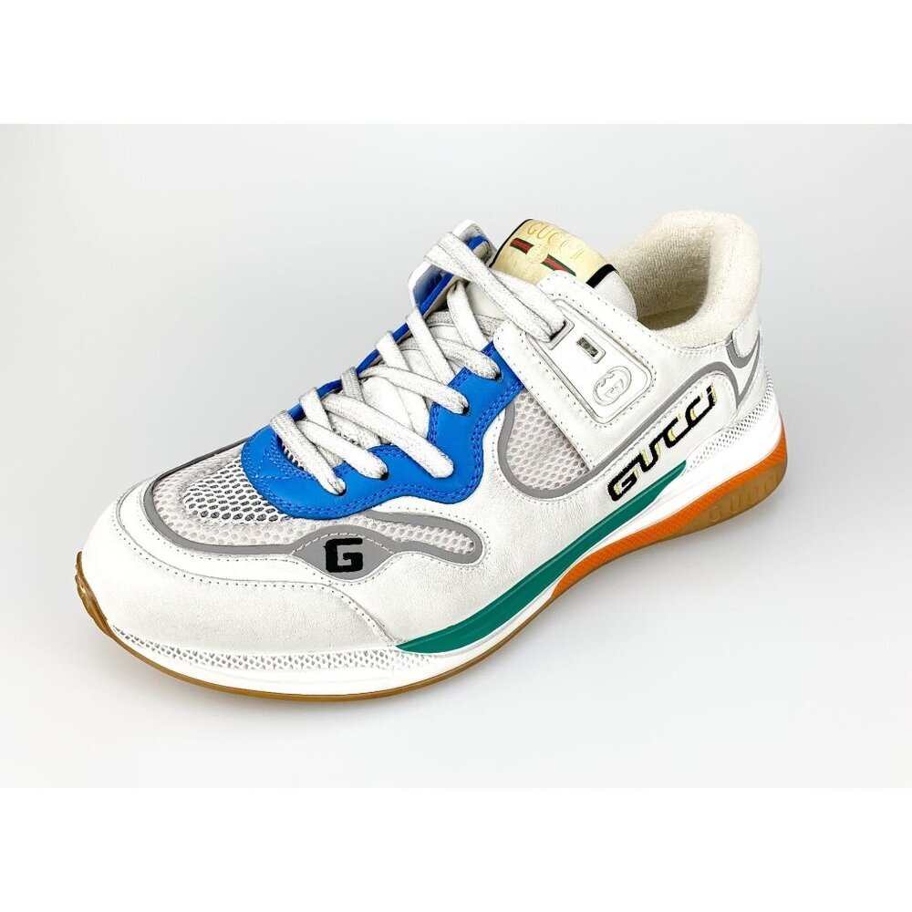 NIB Gucci Ultrapace Panelled Sneakers In White Size 6 - Picture 3 of 15